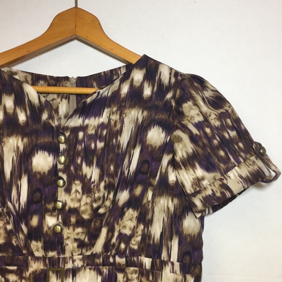 $8 SALE Alex Marie Autumn Sunset Ikat Sheath Dress SZ 14 - Picture 10 of 15